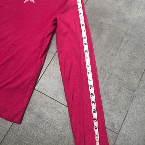 Fun Snowflake long sleeve tshirt fr Talbots in festive pink! - Picture 7 of 8